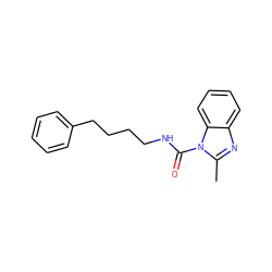 Cc1nc2ccccc2n1C(=O)NCCCCc1ccccc1 ZINC001772611994