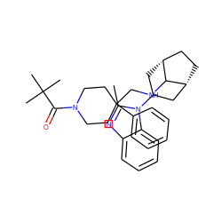 Cc1nc2ccccc2n1C1C[C@@H]2CC[C@H](C1)C2NCC1(c2ccccc2)CCN(C(=O)C(C)(C)C)CC1 ZINC000071294888