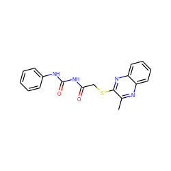 Cc1nc2ccccc2nc1SCC(=O)NC(=O)Nc1ccccc1 ZINC000028191478