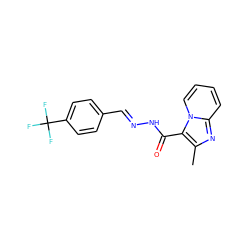 Cc1nc2ccccn2c1C(=O)N/N=C/c1ccc(C(F)(F)F)cc1 ZINC000006210468