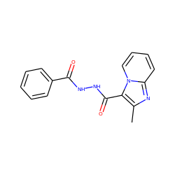 Cc1nc2ccccn2c1C(=O)NNC(=O)c1ccccc1 ZINC000017581194