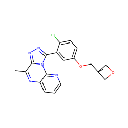 Cc1nc2cccnc2n2c(-c3cc(OCC4(C)COC4)ccc3Cl)nnc12 ZINC000145718109