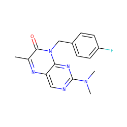 Cc1nc2cnc(N(C)C)nc2n(Cc2ccc(F)cc2)c1=O ZINC000004238519