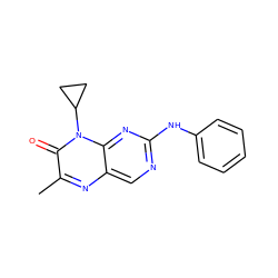 Cc1nc2cnc(Nc3ccccc3)nc2n(C2CC2)c1=O ZINC000004238763