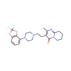 Cc1nc2n(c(=O)c1CCN1CCN(c3cccc4c3OC(F)(F)O4)CC1)CCCC2 ZINC001772599798