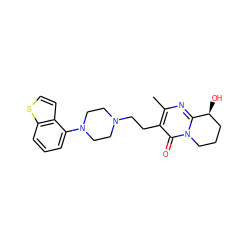 Cc1nc2n(c(=O)c1CCN1CCN(c3cccc4sccc34)CC1)CCC[C@@H]2O ZINC001772655976