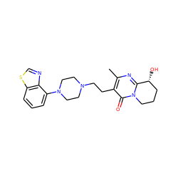 Cc1nc2n(c(=O)c1CCN1CCN(c3cccc4scnc34)CC1)CCC[C@H]2O ZINC001772586170