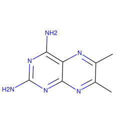 Cc1nc2nc(N)nc(N)c2nc1C ZINC000000394310