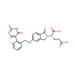 Cc1nc2sc3cccc(CNc4ccc5c(c4)CN([C@@H](CCC(=O)O)C(=O)O)C5=O)c3c2c(=O)[nH]1 ZINC000072113441