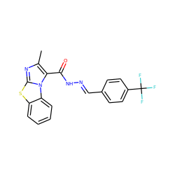 Cc1nc2sc3ccccc3n2c1C(=O)N/N=C/c1ccc(C(F)(F)F)cc1 ZINC000653806041