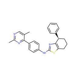 Cc1ncc(C)c(-c2ccc(Nc3nc4c(s3)CCC[C@@H]4c3ccccc3)cc2)n1 ZINC000073141751