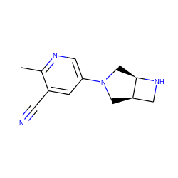 Cc1ncc(N2C[C@@H]3CN[C@@H]3C2)cc1C#N ZINC000028866038