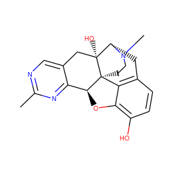 Cc1ncc2c(n1)[C@@H]1Oc3c(O)ccc4c3[C@@]13CCN(C)[C@@H](C4)[C@]3(O)C2 ZINC000261147259