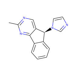 Cc1ncc2c(n1)-c1ccccc1[C@@H]2n1ccnc1 ZINC000013586709