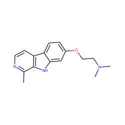 Cc1nccc2c1[nH]c1cc(OCCN(C)C)ccc12 ZINC000066259561