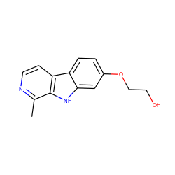 Cc1nccc2c1[nH]c1cc(OCCO)ccc12 ZINC000013587091