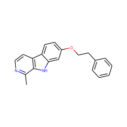 Cc1nccc2c1[nH]c1cc(OCCc3ccccc3)ccc12 ZINC000066252197