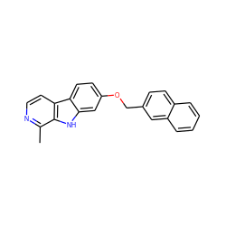 Cc1nccc2c1[nH]c1cc(OCc3ccc4ccccc4c3)ccc12 ZINC000066101034