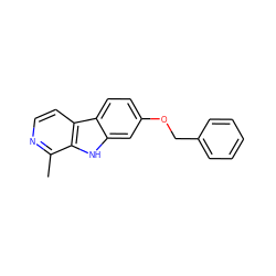 Cc1nccc2c1[nH]c1cc(OCc3ccccc3)ccc12 ZINC000066252196