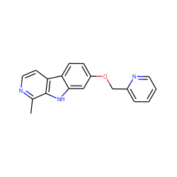 Cc1nccc2c1[nH]c1cc(OCc3ccccn3)ccc12 ZINC000066104615