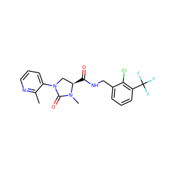 Cc1ncccc1N1C[C@@H](C(=O)NCc2cccc(C(F)(F)F)c2Cl)N(C)C1=O ZINC000064527202