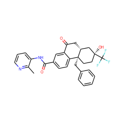 Cc1ncccc1NC(=O)c1ccc2c(c1)C(=O)C[C@@H]1C[C@@](O)(C(F)(F)F)CC[C@@]21Cc1ccccc1 ZINC000169710319