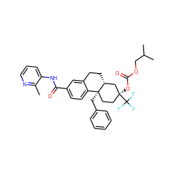 Cc1ncccc1NC(=O)c1ccc2c(c1)CC[C@@H]1C[C@@](OC(=O)OCC(C)C)(C(F)(F)F)CC[C@@]21Cc1ccccc1 ZINC000116898147