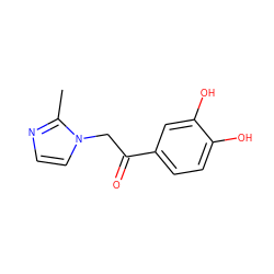 Cc1nccn1CC(=O)c1ccc(O)c(O)c1 ZINC000036389219