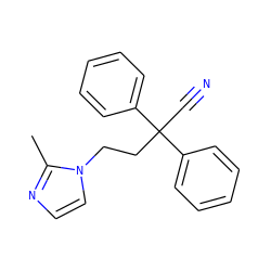 Cc1nccn1CCC(C#N)(c1ccccc1)c1ccccc1 ZINC000022011871