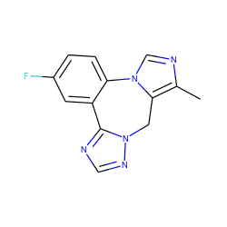 Cc1ncn2c1Cn1ncnc1-c1cc(F)ccc1-2 ZINC000049089206