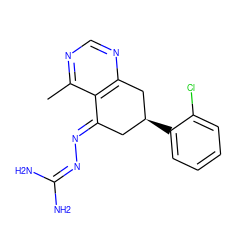 Cc1ncnc2c1/C(=N/N=C(N)N)C[C@H](c1ccccc1Cl)C2 ZINC000013474683