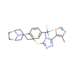 Cc1ncoc1-c1nnc(SCCCN2[C@H]3CC[C@@H]2C[C@H](c2ccc(C(F)(F)F)cc2)C3)n1C ZINC000101368783