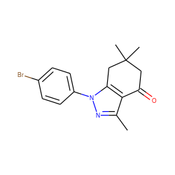 Cc1nn(-c2ccc(Br)cc2)c2c1C(=O)CC(C)(C)C2 ZINC000004186103