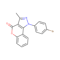 Cc1nn(-c2ccc(Br)cc2)c2c1c(=O)oc1ccccc12 ZINC000096928584