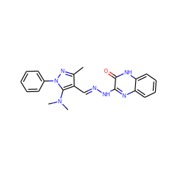 Cc1nn(-c2ccccc2)c(N(C)C)c1/C=N/Nc1nc2ccccc2[nH]c1=O ZINC000299835606