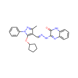 Cc1nn(-c2ccccc2)c(OC2CCCC2)c1/C=N/Nc1nc2ccccc2[nH]c1=O ZINC000299831294