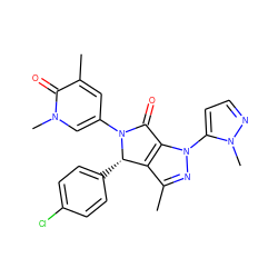 Cc1nn(-c2ccnn2C)c2c1[C@H](c1ccc(Cl)cc1)N(c1cc(C)c(=O)n(C)c1)C2=O ZINC000220179595