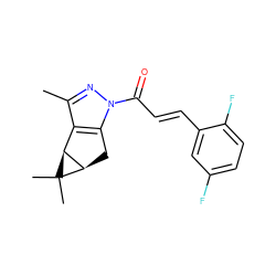 Cc1nn(C(=O)/C=C/c2cc(F)ccc2F)c2c1[C@H]1[C@@H](C2)C1(C)C ZINC000103235017