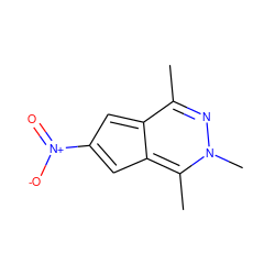 Cc1nn(C)c(C)c2cc([N+](=O)[O-])cc1-2 ZINC000000481535