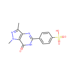 Cc1nn(C)c2c(=O)[nH]c(-c3ccc(S(=O)(=O)O)cc3)nc12 ZINC000028101357