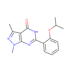 Cc1nn(C)c2nc(-c3ccccc3OC(C)C)[nH]c(=O)c12 ZINC000013755564