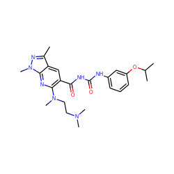 Cc1nn(C)c2nc(N(C)CCN(C)C)c(C(=O)NC(=O)Nc3cccc(OC(C)C)c3)cc12 ZINC000000595524