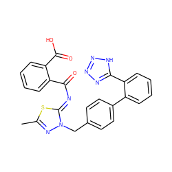 Cc1nn(Cc2ccc(-c3ccccc3-c3nnn[nH]3)cc2)/c(=N/C(=O)c2ccccc2C(=O)O)s1 ZINC000049882043