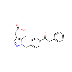 Cc1nn(Cc2ccc(C(=O)Cc3ccccc3)cc2)c(C)c1CC(=O)O ZINC000113988878