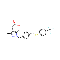 Cc1nn(Cc2ccc(CSc3ccc(C(F)(F)F)cc3)cc2)c(C)c1CC(=O)O ZINC000113988347