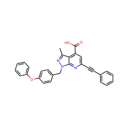 Cc1nn(Cc2ccc(Oc3ccccc3)cc2)c2nc(C#Cc3ccccc3)cc(C(=O)O)c12 ZINC001772635457