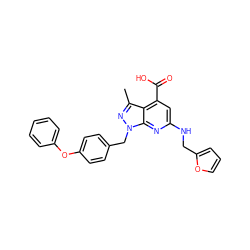 Cc1nn(Cc2ccc(Oc3ccccc3)cc2)c2nc(NCc3ccco3)cc(C(=O)O)c12 ZINC001772625670