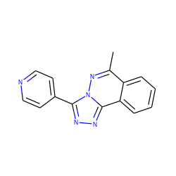 Cc1nn2c(-c3ccncc3)nnc2c2ccccc12 ZINC000001079840