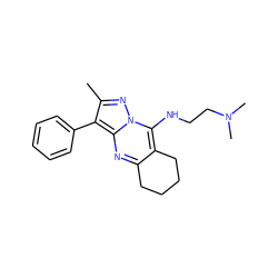 Cc1nn2c(NCCN(C)C)c3c(nc2c1-c1ccccc1)CCCC3 ZINC000002357994