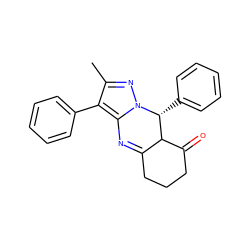 Cc1nn2c(c1-c1ccccc1)N=C1CCCC(=O)C1[C@H]2c1ccccc1 ZINC000102580410